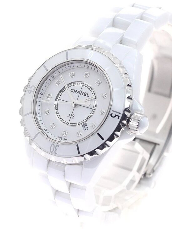 CHANEL J12 H1628 White ceramic 12P diamond white Dial Quartz Ladies Watch_960598 main image 4